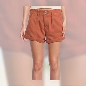 Paige Women’s Brooklyn Clay Sunset Vintage Denim Cut Off Shorts Size 30